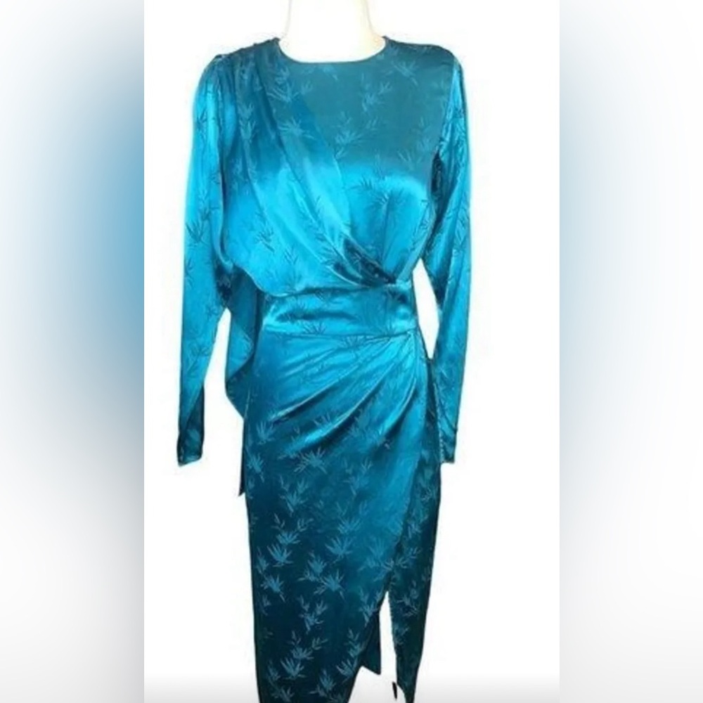 RONNY KOBO Jade Palm Jacquard Dress
